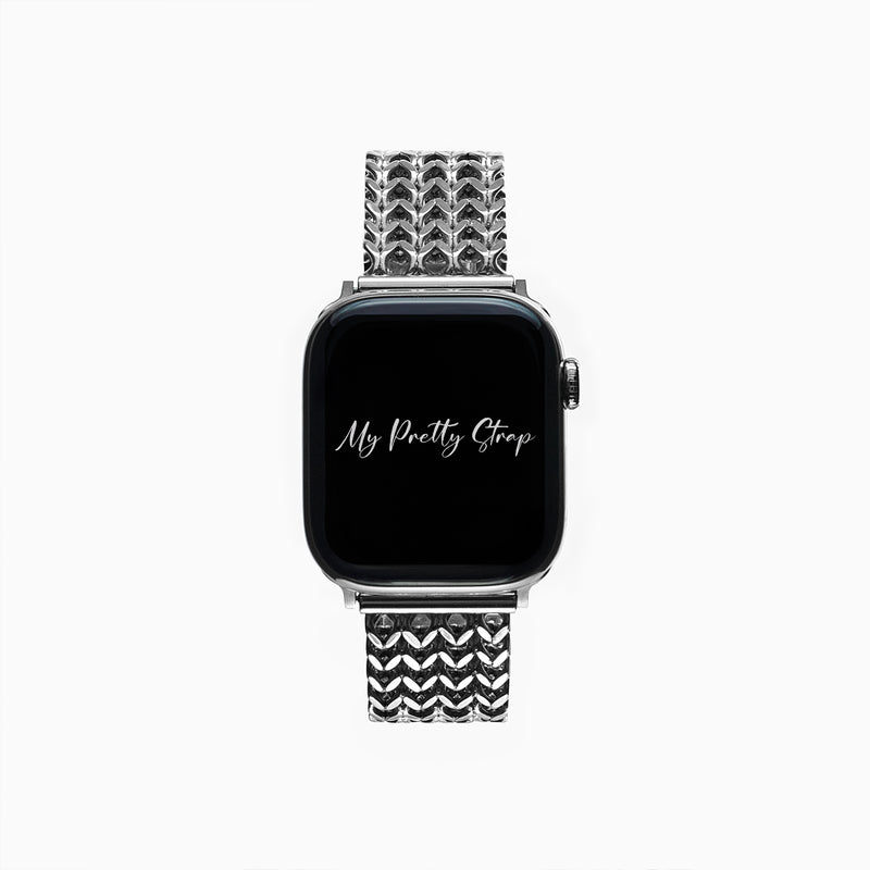 Mermaid Stainless Steel Strap – Silver Gem