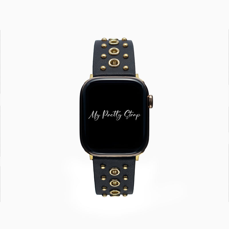 Queen's Halo Apple Watch Strap – Black and Gold